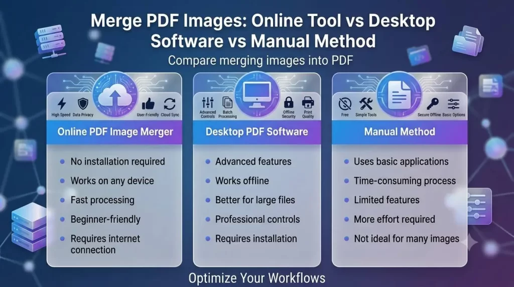 Difference Between Merge PDF images and others