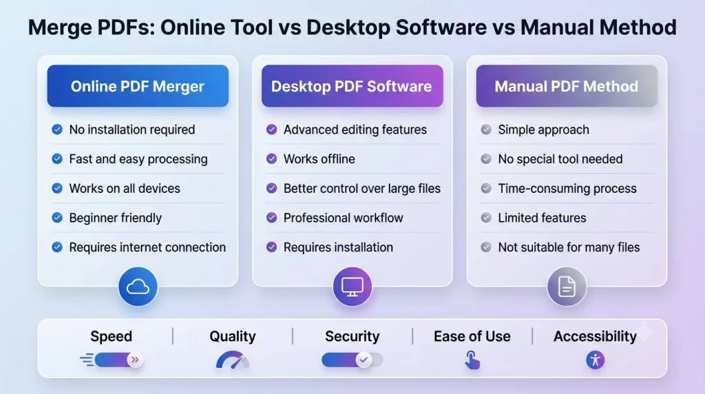 Difference Between Merge PDFs and 
Others 