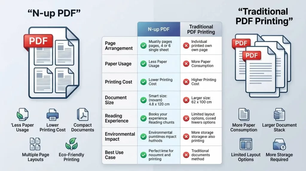  Difference Between N-Up PDF and
Others