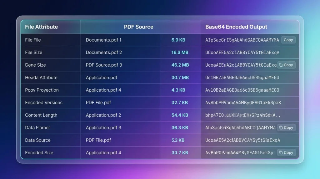 Pdf To Base64 Table